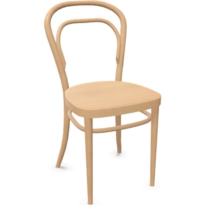 Thonet - 213 Stoel - Rietvlechtwerk met ondersteunende kunststof - blank gebeitst - bruin