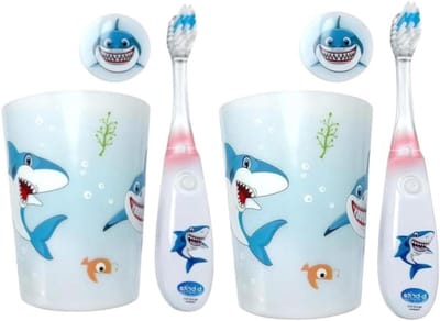 Kindertandenborstel Set - Poets Kit - Goede Gewoonten - Knipperende Timer - 15 cm - Multicolor
