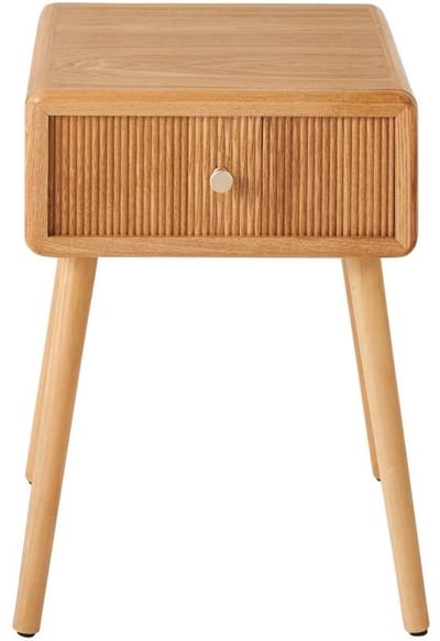 CALICOSY - Nachtkastje met 1 lade en latteneffect front L42 cm - AVA