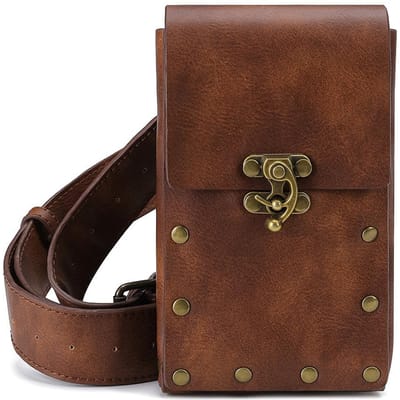 Sac Rétro Européen et Américain pour Femmes Sac de Taille Mini Sportif pour Téléphone Portable d'Extérieur