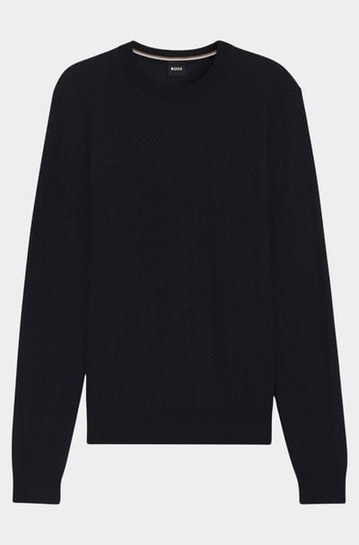 BOSS Black Pullover Blauw H-Habito 10274948 01 50549985/404