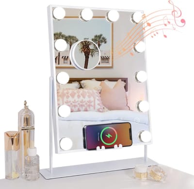 Make up Spiegel met Verlichting - Hollywood Spiegel - Scheerspiegel - Wit