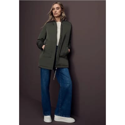 Lange blouson met capuchon