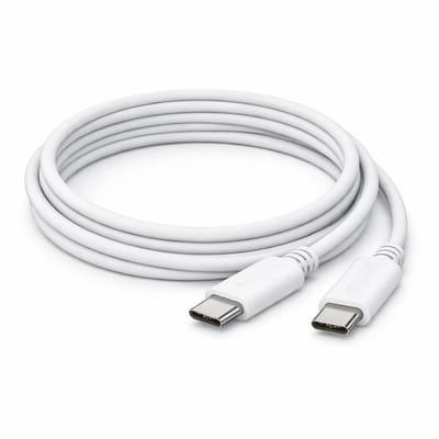 USB-C naar USB-C Kabel – 2 Meter – Snellader – 60W – 480 Mbps – Wit