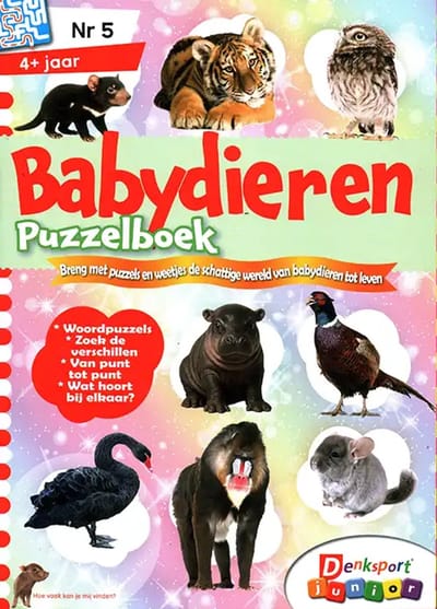 Denksport Babydieren Puzzelboek - 05 2026