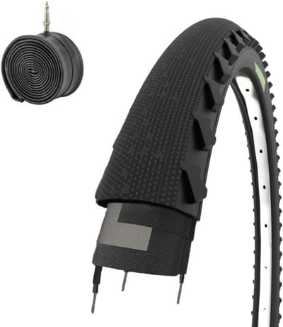 Fietsbanden Set - Banden en Binnenbanden - Fietsen Onderhoud - Demi Slick Profiel - 26 x 195 inch - Zwart