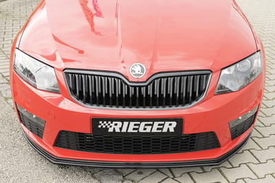 Rieger Performance Front Lip Skoda Octavia RS 5E - glanzend zwart - voor facelift