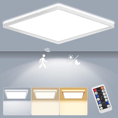 LED Plafondlamp met Bewegingssensor en Afstandsbediening - Dimbaar en Energiebesparend
