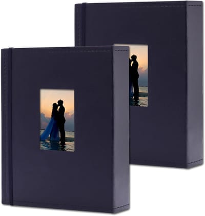 Fotoalbum met Vakjes - Herinneringen Bewaren - Foto's Organiseren - 208 Foto Capaciteit - 2 Pack - Blauw