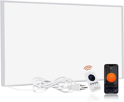Infraroodverwarming - Wandpaneel Verwarmer - Ruimte Verwarmen - Energiezuinig En Stil - 600 Watt - Wit