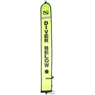 Bouée de Signalisation de Surface Gonflable Haute Visibilité pour Plongée Sous-Marine SMB(Vert Fluorescent, 1,2 m)