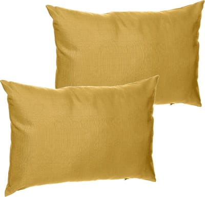 Hesperide Sierkussen - 2x - 30 x 50 cm - geel - polyester - uv/waterbestendig - binnen/buitenkussens