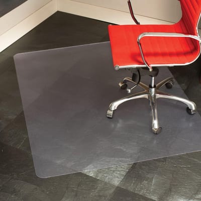 Stoelmat Rechthoekig - Vloerbeschermer Mat - Hard Vloeren Beschermen - Gemaakt Van Plantaardige Bronnen - 116 x 152 cm - Transparant