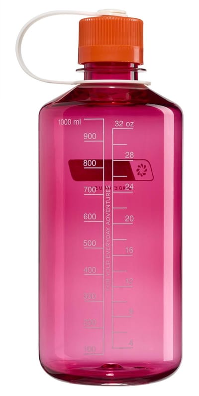 Nalgene - Narrow Mouth Bottle - drinkfles - waterfles - 1000ml - BPA free - SUSTAIN - Fuchsia Purple w/Flame NIEUW
