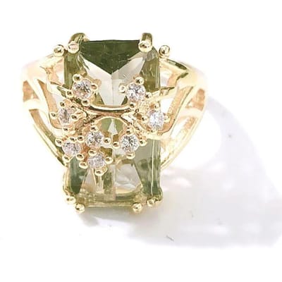 Prachtige Goud Vergulde Cocktailring met Grote Vierkante Zirconia - Perfect voor Dagelijkse Outfits en Feesten 8