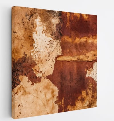 Saammp Canvas Schilderij - Roest - Abstract - 20x20 - Foto op canvas - Wanddecoratie - Muurdecoratie Woonkamer - Slaapkamer decoratie - Canvas Print