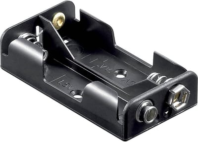 3-Pack Batterijhouder 2x AA Mignon naar 9V Clip-On Connector