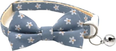 Kattenhalsband - Puppyhalsbandje met strik Blauw Sunflower - Katten halsband - met strik