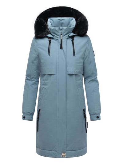Navahoo Kaltwetterretter dames winterparka met imitatiebontkraag