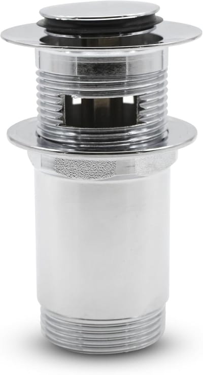 Afvoergarnituur - Wastafelstop Gootsteen - Badkamer Keuken - Klik-klak Systeem - 1 1/4 inch 37mm - Zilver Zwart
