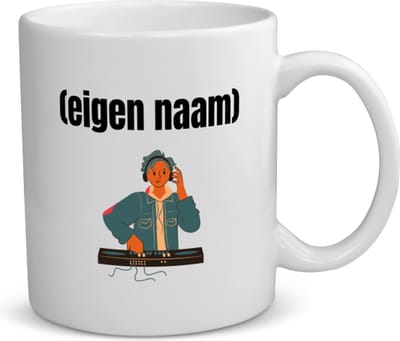 Akyol - dj jongen koffiemok - theemok - Dj - muziekliefhebbers - disc jockey - vinyl - verjaardag - cadeau - kado - 350 ML inhoud