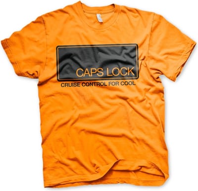 Hybris CAPS LOCK Cruise Control For Cool T-shirt Oranje