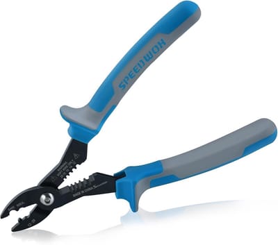Multifunctionele Tang - Draadstripper Krimper - Elektrisch Werk - 4-in-1 Functie - 185 mm - Blauw Grijs
