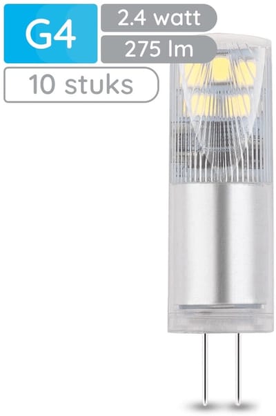 Modee LED Lamp G4 - 2.4W 4000K 275 LM 12V - LED Lamp insteek - Wit Licht - 10 stuks