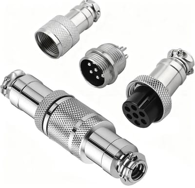 Dailygoody - RUNCCI-YUN GX12 7-Pin Aviation Plug Set - 2 Stuks Metaal 12mm Panel Mount