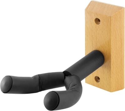 Muziekinstrument Hanger - Houten Wandbeugel - Instrument Presenteren - Gewatteerde Bescherming - U-vorm - Zwart