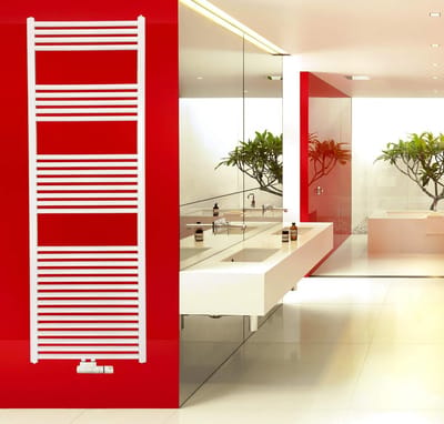 Rechthoekige Badkamerradiator Wit 300x600 mm - Handdoekdroger met Middenaansluiting