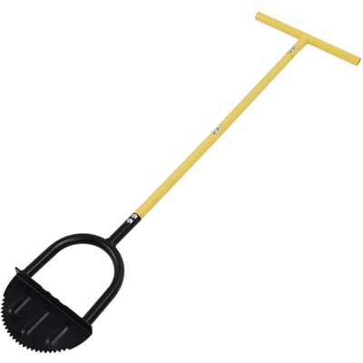 Garden Weasel Kantensnijder Handmatig Halve Maan Gazonkantensnijder met T-Handvat voor Tuinieren Landbouw yellow