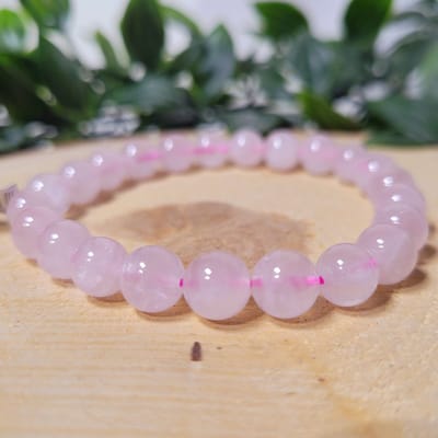Rozenkwarts Armband 8mm