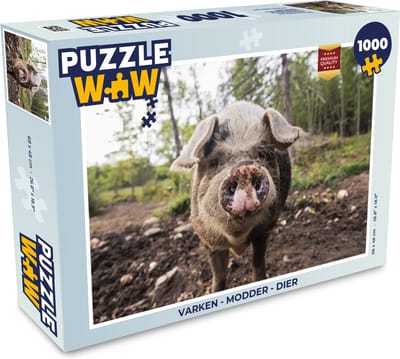 Puzzel Varken - Modder - Dier - Legpuzzel - Puzzel 1000 stukjes volwassenen