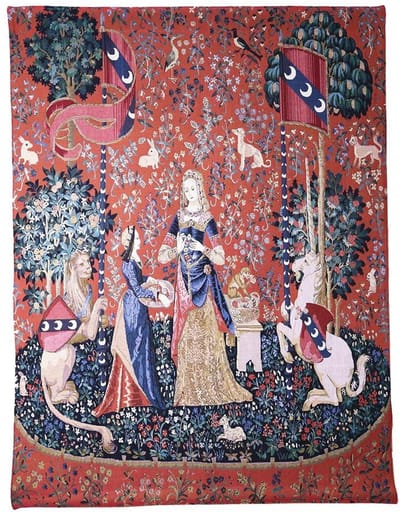 Wandkleed - Wandtapijt - Lady & Unicorn - Dame en de Eenhoorn - Sense of Smell