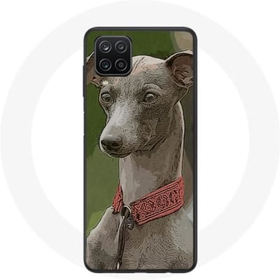 Samsung Galaxy A12 Hoesje Windhond Windhond grijs