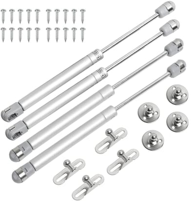 Dailygoods- Gasveren 150N/15 kg - 4-delige Set - Hydraulische Schokdemperveren - Staal - Zachte Sluiting - Duurzaam en Betrouwbaar - Schokdemper