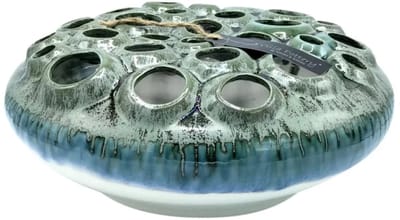 Groen Blauwe vaas Coral D34 x H15