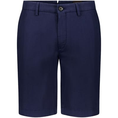 Gardeur Bermuda Jordan-1 Authentic Herringbone Low Crease Finish Soft Touch Marine / male