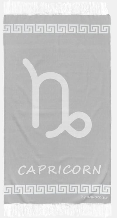 uit Turkije By Aquatolia Hamamdoek Capricorn Zodiac - 100% Zacht Katoen - Strandlaken - Handdoek - Grijs - 100cm x 180cm - Originele hamamdoek uit Turkije