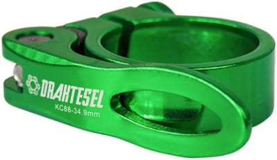 Zadelpenklem - Zadelklem klemring - Fietszadel aanpassen - Snel en veilig verstelbaar - 349 mm - Groen