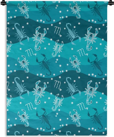Wandkleed - Wanddoek - Schorpioen - Zodiac - Patroon - 150x200 cm - Wandtapijt