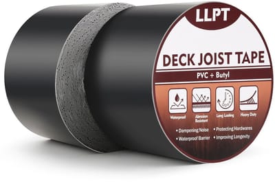 Duurzame Beschermingstape voor Terrassen | 2 Rollen | 101 mm x 15 m | Waterdichte Butyl Sealant voor Houten Constructies en Daken