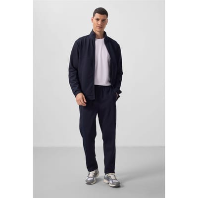 Heren lange mouw rits sweatshirt en broek set