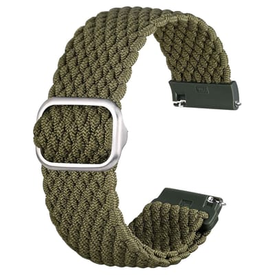 Dailygoods- Horlogebandje Gevlochten Nylon - Verstelbaar/rekbaar - Ademend/Lichtgewicht - Duurzaam - Snelsluiting - Perfect voor Sport - Horlogearmband