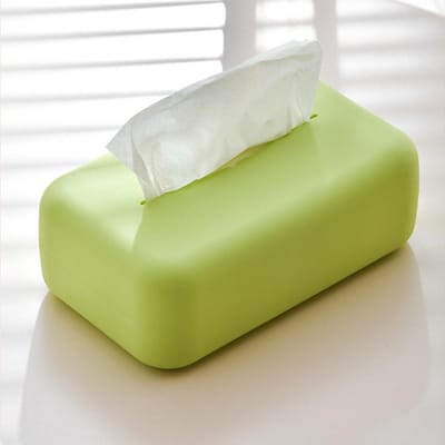 Lichte Luxe Tissuebox Zachte Waterdichte Tissueboxhoes Siliconen Herbruikbare Nat Doekjes Box Houder Badkamer Keuken Papierhouder