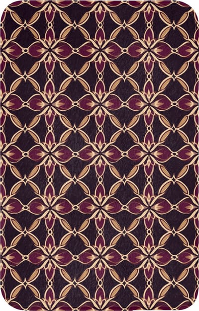 WC mat 50x80 cm - Antislip - Symmetrisch - Tegel - Burgundy - Toiletmat - Vloermat - Douchemat - Toilet tapijt - Toiletmatten