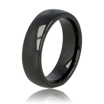 My Bendel - Onbreekbare Keramieken Ring Zwart 6 Mm - Keramieken Ring • 6 Mm • Zwart - met Luxe Cadeauverpakking | Sieraden Voor Dames | Maat 16.00 Mm / Maat 50