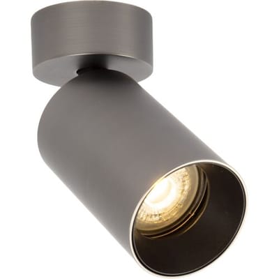 KS Verlichting - plafondlamp - Mila - ronde spot - GU10 - dimbare lamp - opbouwspot - aluminium - gun metal