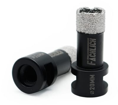Diamant Boor - Gatenzaag Set - Tegels Boren - Vacuüm Gesoldeerd - 20mm 2 Stuks - Zilver